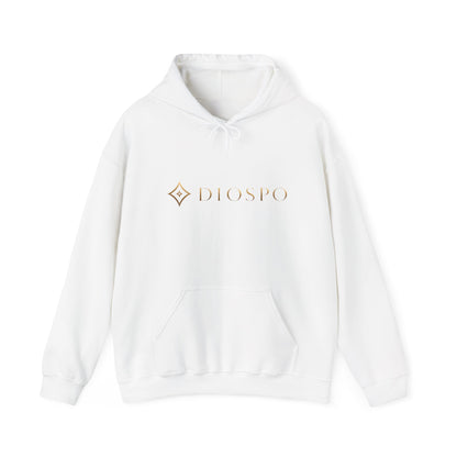 Diopso Logo Hoodie — Minimalist Luxury White Pullover