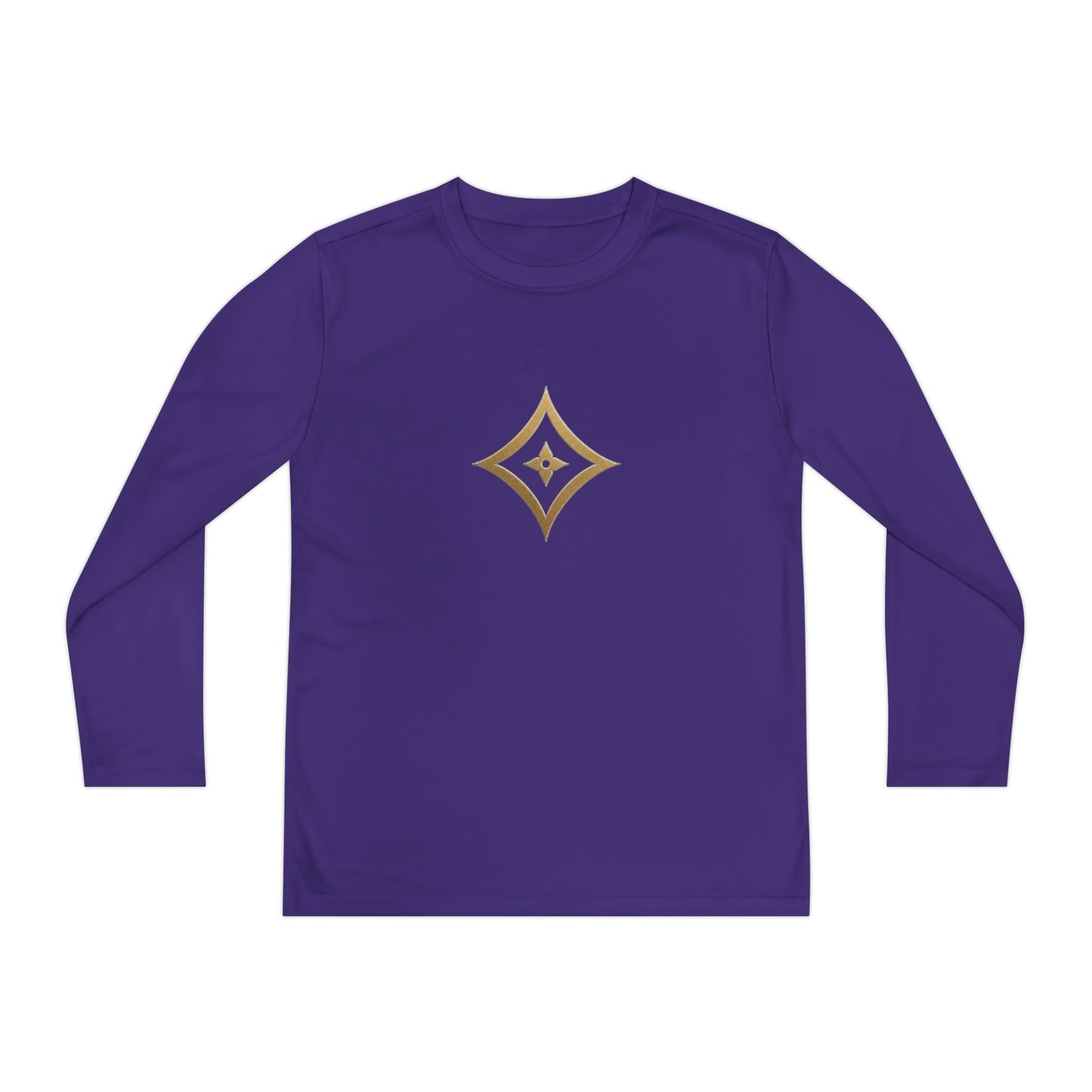 Youth Long Sleeve Tee — Elegant Gold Monogram DP