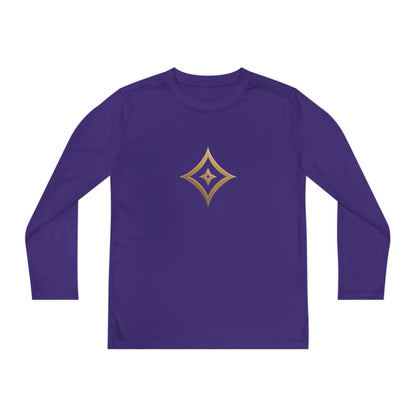 Youth Long Sleeve Tee — Elegant Gold Monogram DP