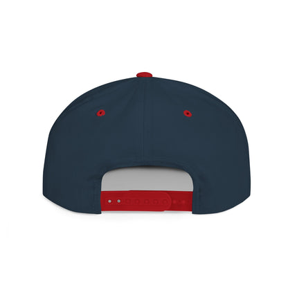 Flat Bill Snapback Hat — Diospo Gold Embroidered Logo