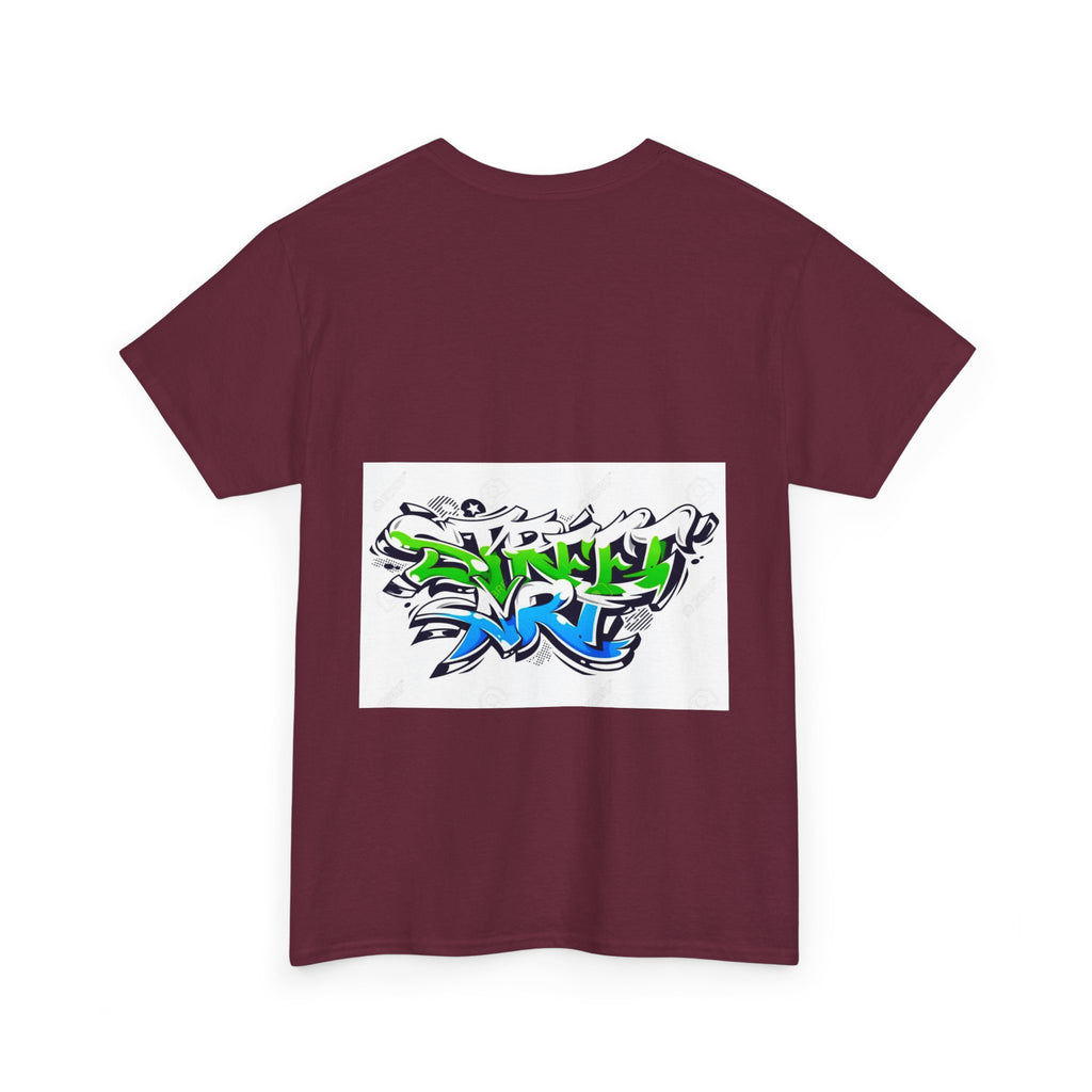 Graffiti Street Art Tee — Bold Neon 'Street Art' Back Print