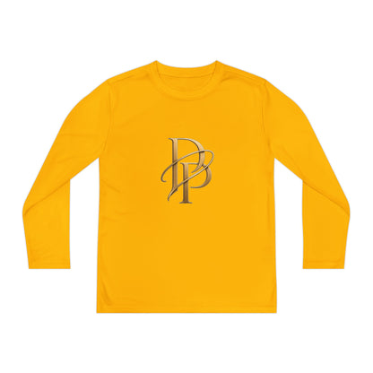 Youth Long Sleeve Tee — Elegant Gold Monogram DP