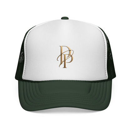 Diopso Logo Trucker Cap — Gold Embroidered Mesh Hat