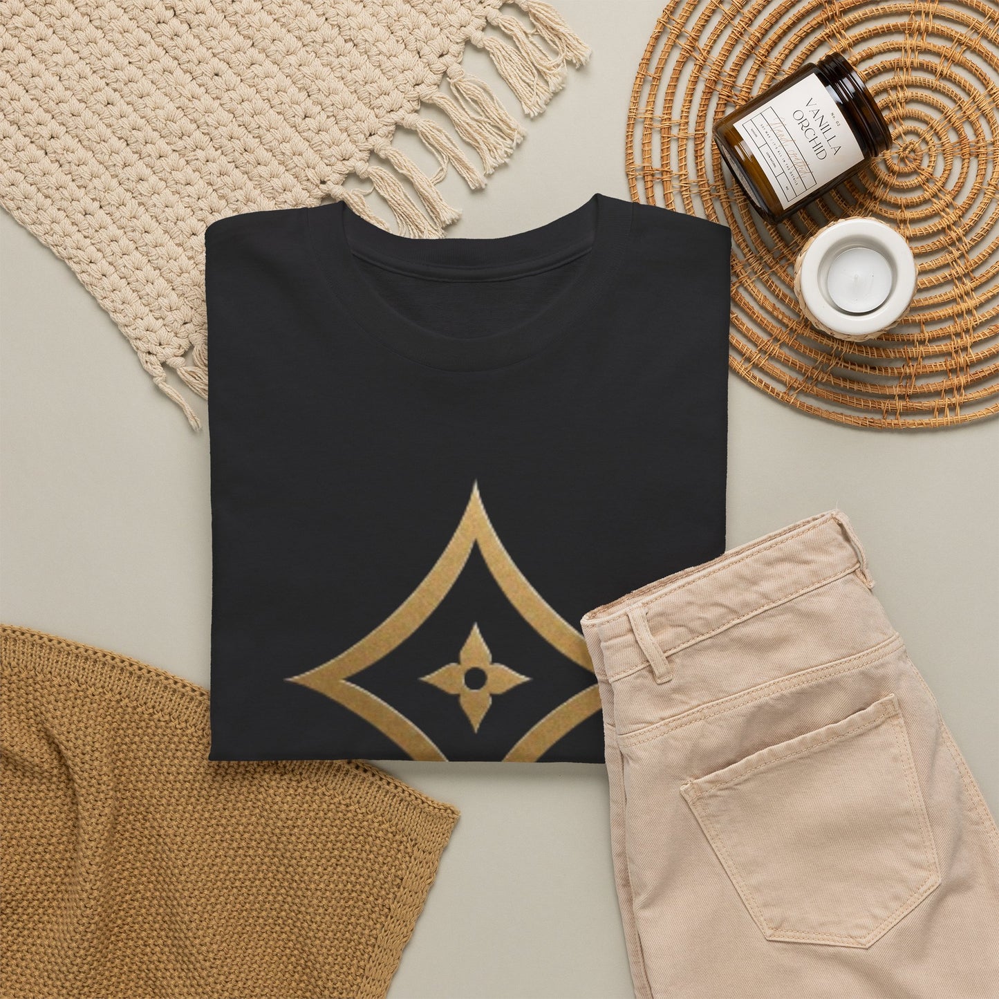 Monogram Gold PP Tee — Elegant Personalized Initials T-Shirt