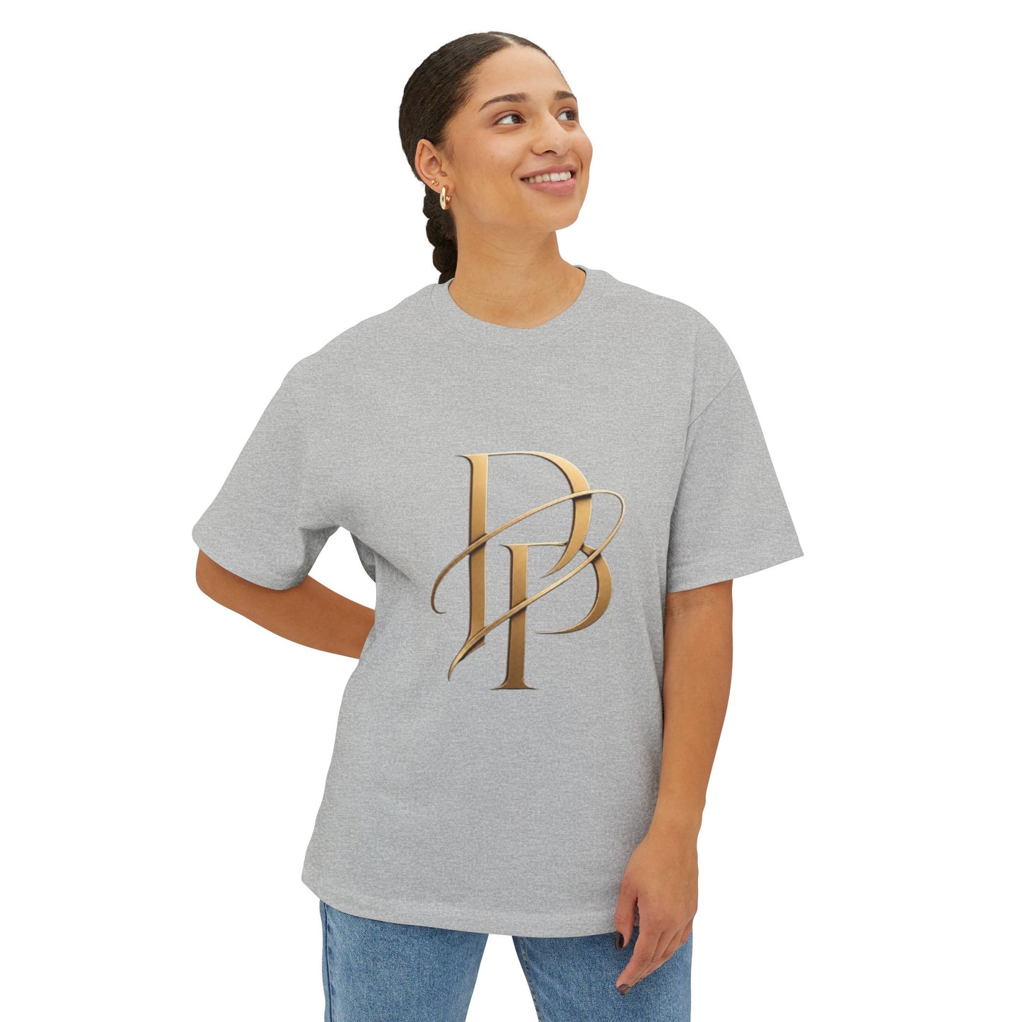 Monogram PB Gold Script Tee