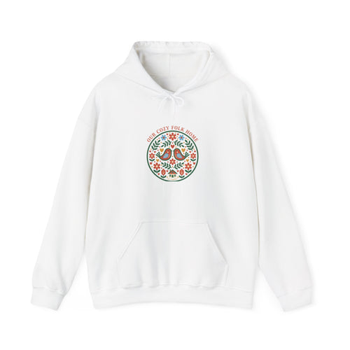 Floral Medallion Hoodie | folk art print, rustic motif