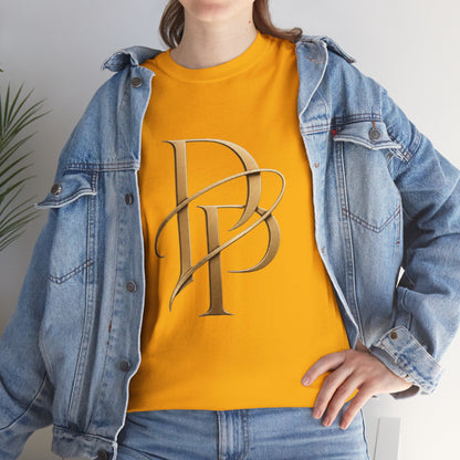 Monogram Gold PP Tee — Elegant Personalized Initials T-Shirt