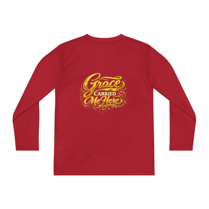 Diospo Youth Long Sleeve Tee — Elegant Gold Monogram DP Design