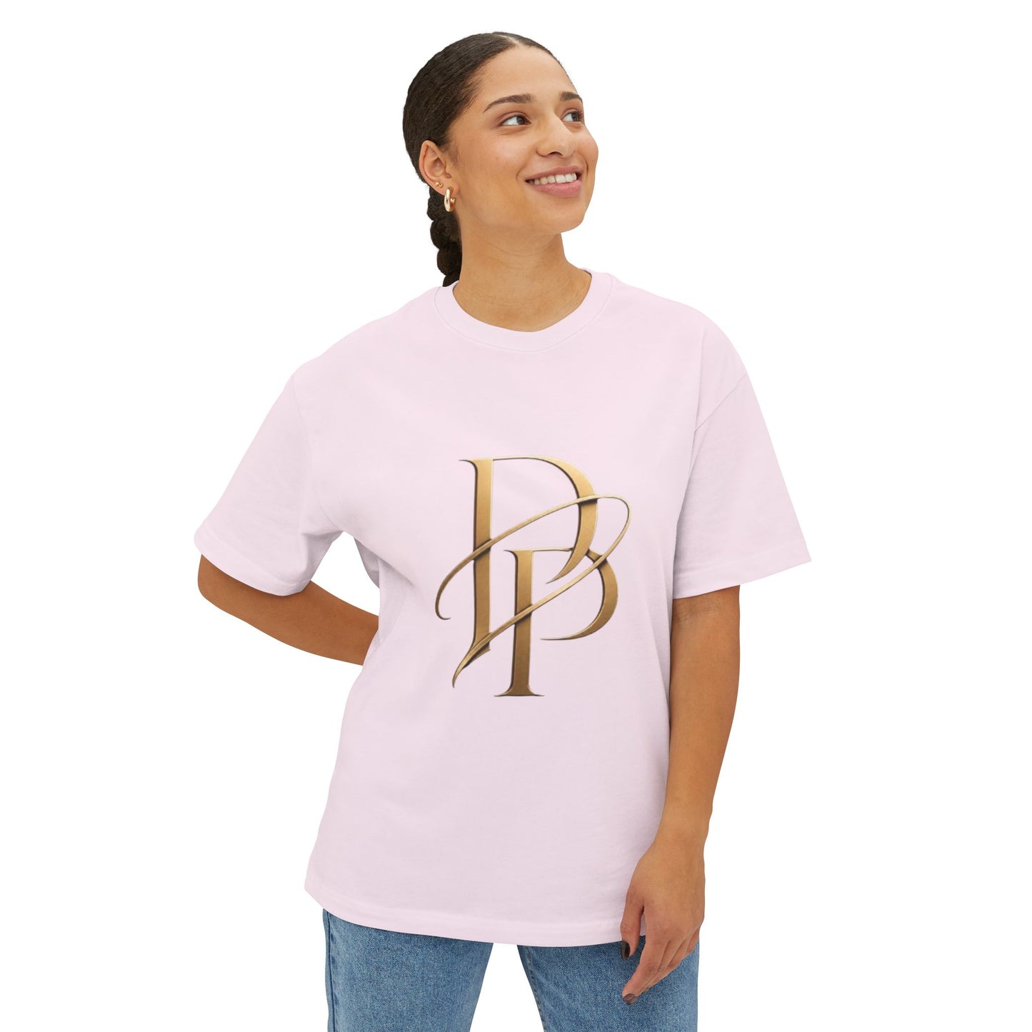 Monogram PB Gold Script Tee