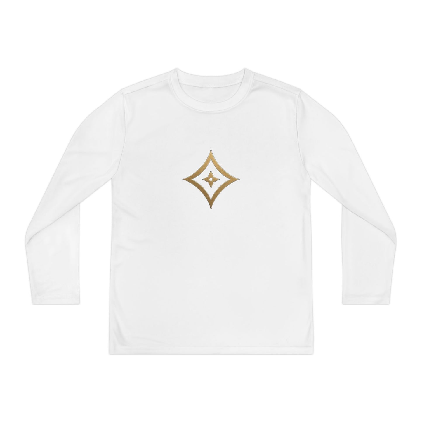 Youth Long Sleeve Tee — Elegant Gold Monogram DP