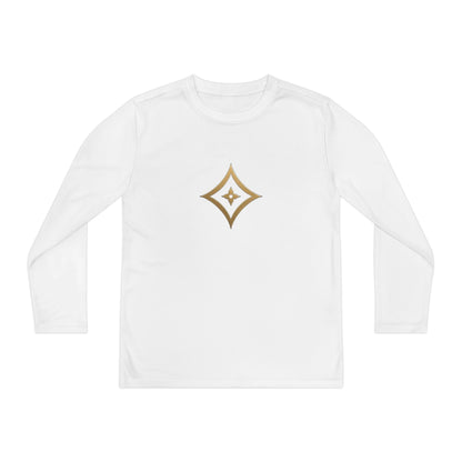 Youth Long Sleeve Tee — Elegant Gold Monogram DP