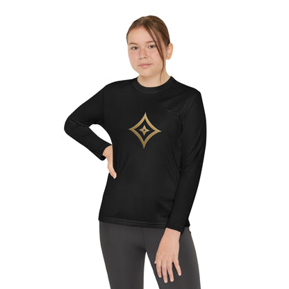 Youth Long Sleeve Tee — Elegant Gold Monogram DP