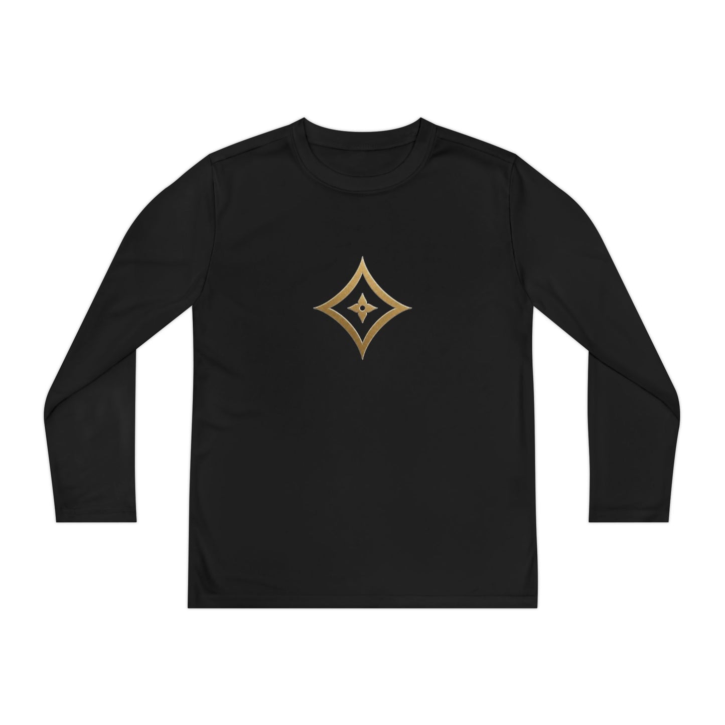 Youth Long Sleeve Tee — Elegant Gold Monogram DP