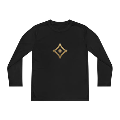 Youth Long Sleeve Tee — Elegant Gold Monogram DP