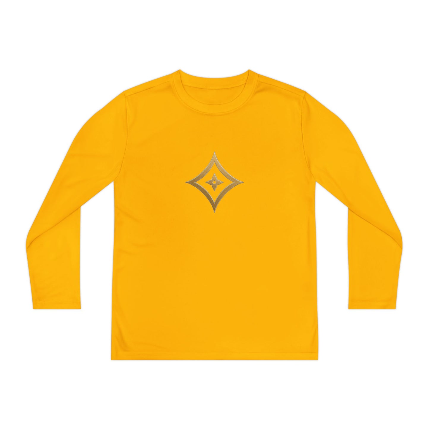 Youth Long Sleeve Tee — Elegant Gold Monogram DP