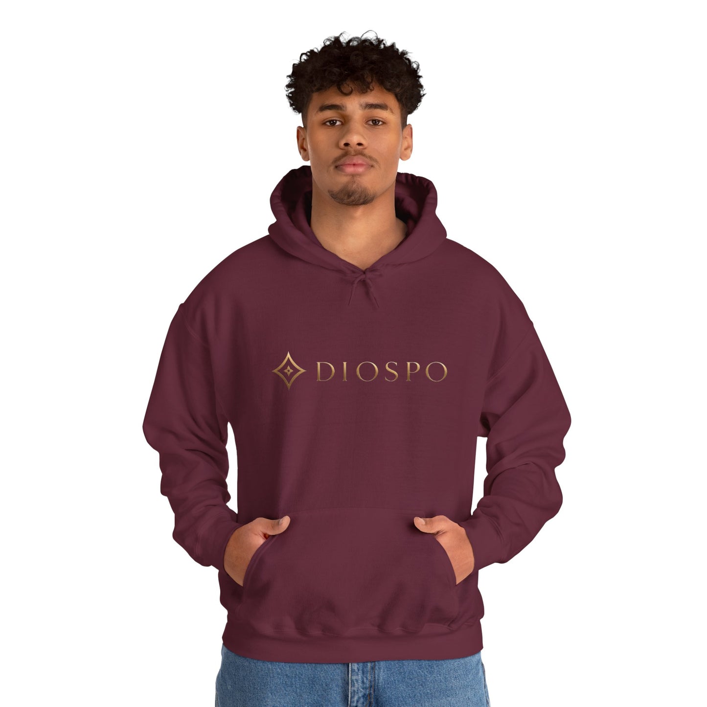 Diopso Logo Hoodie — Minimalist Luxury White Pullover