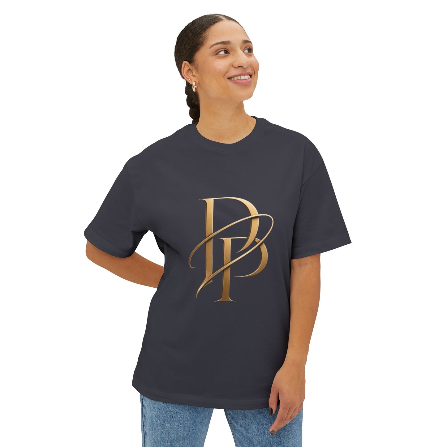 Monogram PB Gold Script Tee