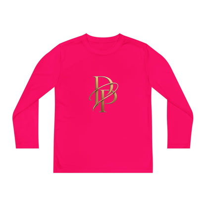 Youth Long Sleeve Tee — Elegant Gold Monogram DP