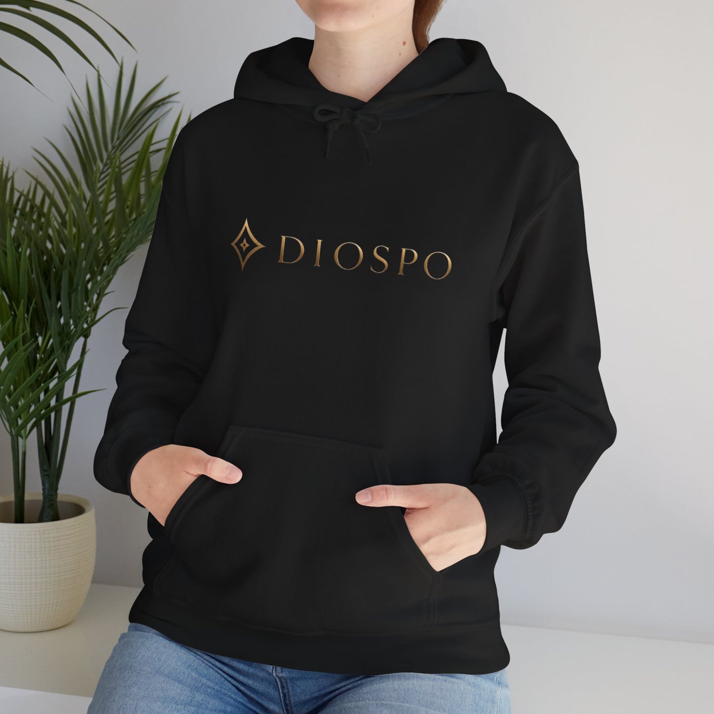Diopso Logo Hoodie — Minimalist Luxury White Pullover