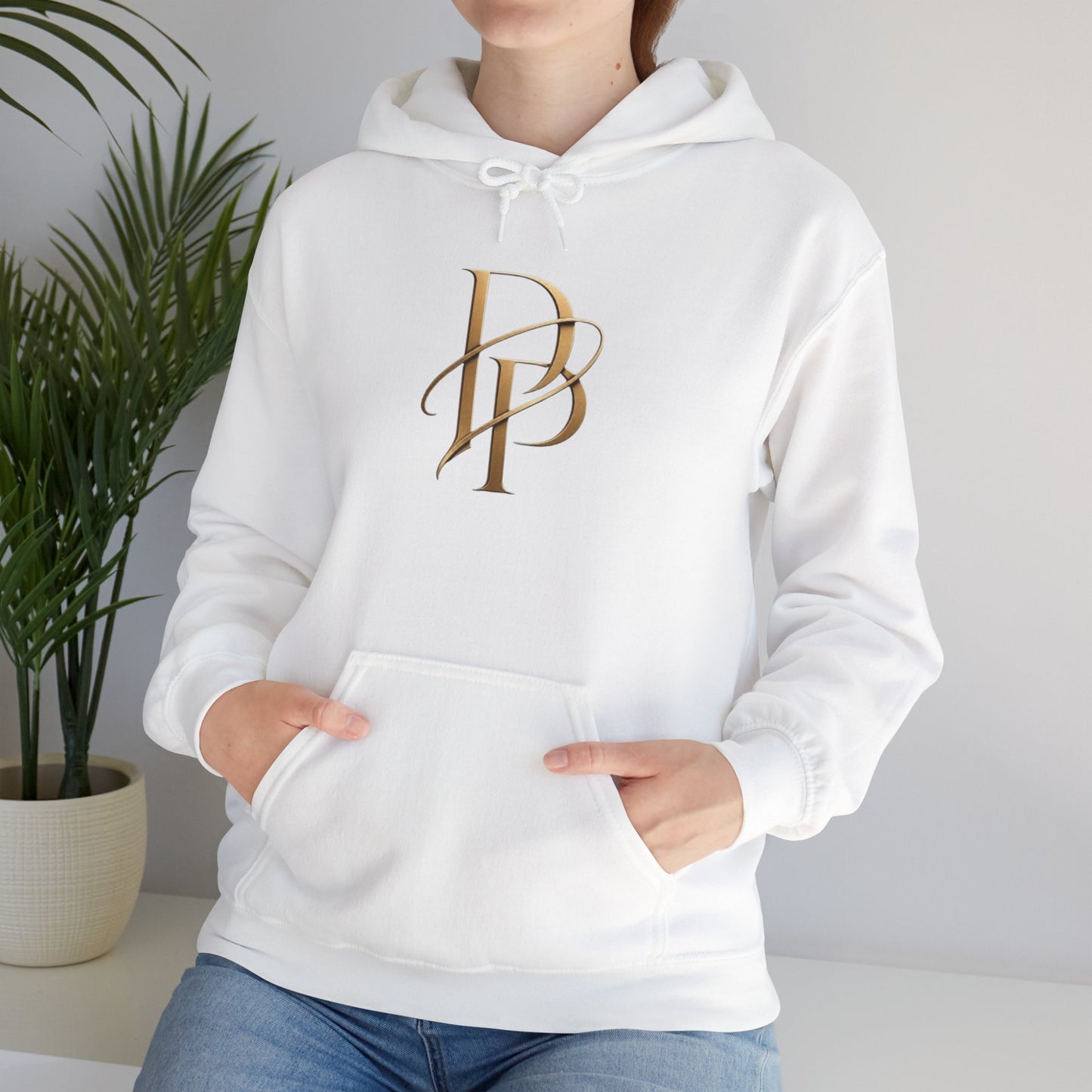 Diopso Purpose Logo Hoodie — Minimalist Luxury White Pullover