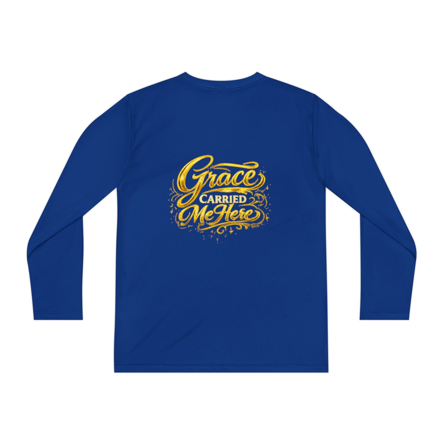 Diospo Youth Long Sleeve Tee — Elegant Gold Monogram DP Design