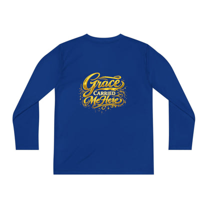 Diospo Youth Long Sleeve Tee — Elegant Gold Monogram DP Design