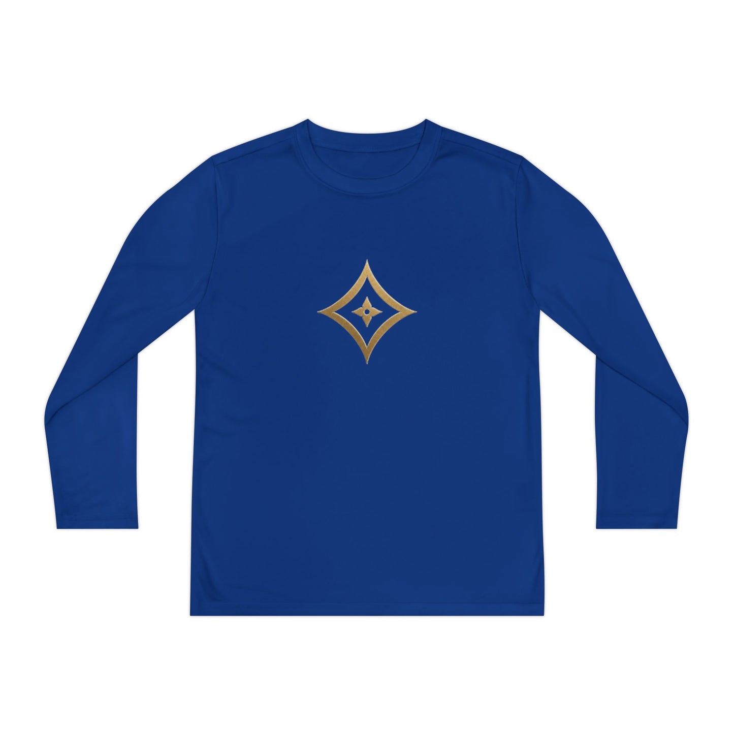 Youth Long Sleeve Tee — Elegant Gold Monogram DP