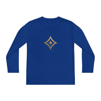 Youth Long Sleeve Tee — Elegant Gold Monogram DP