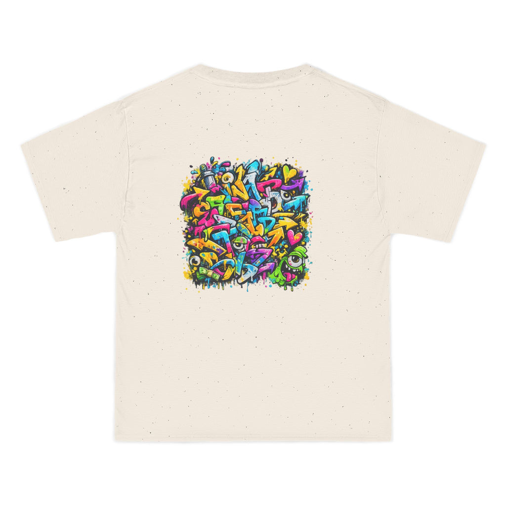 Colorful Abstract Dance Pattern T-Shirt — Vibrant Back Graphic Tee