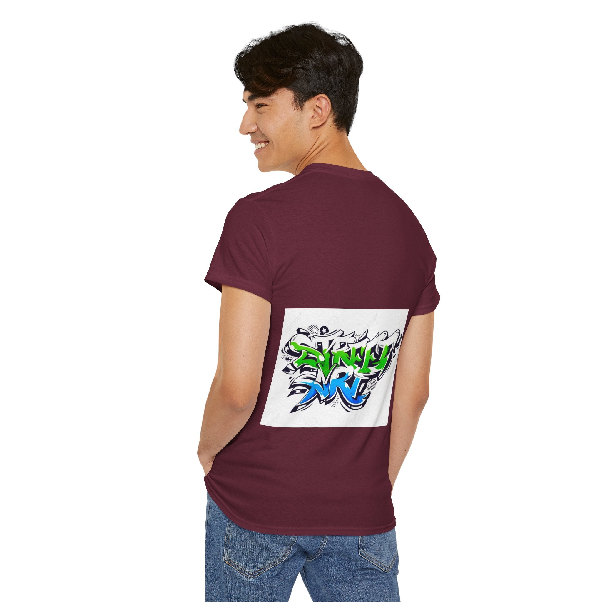 Graffiti Street Art Tee — Bold Neon 'Street Art' Back Print