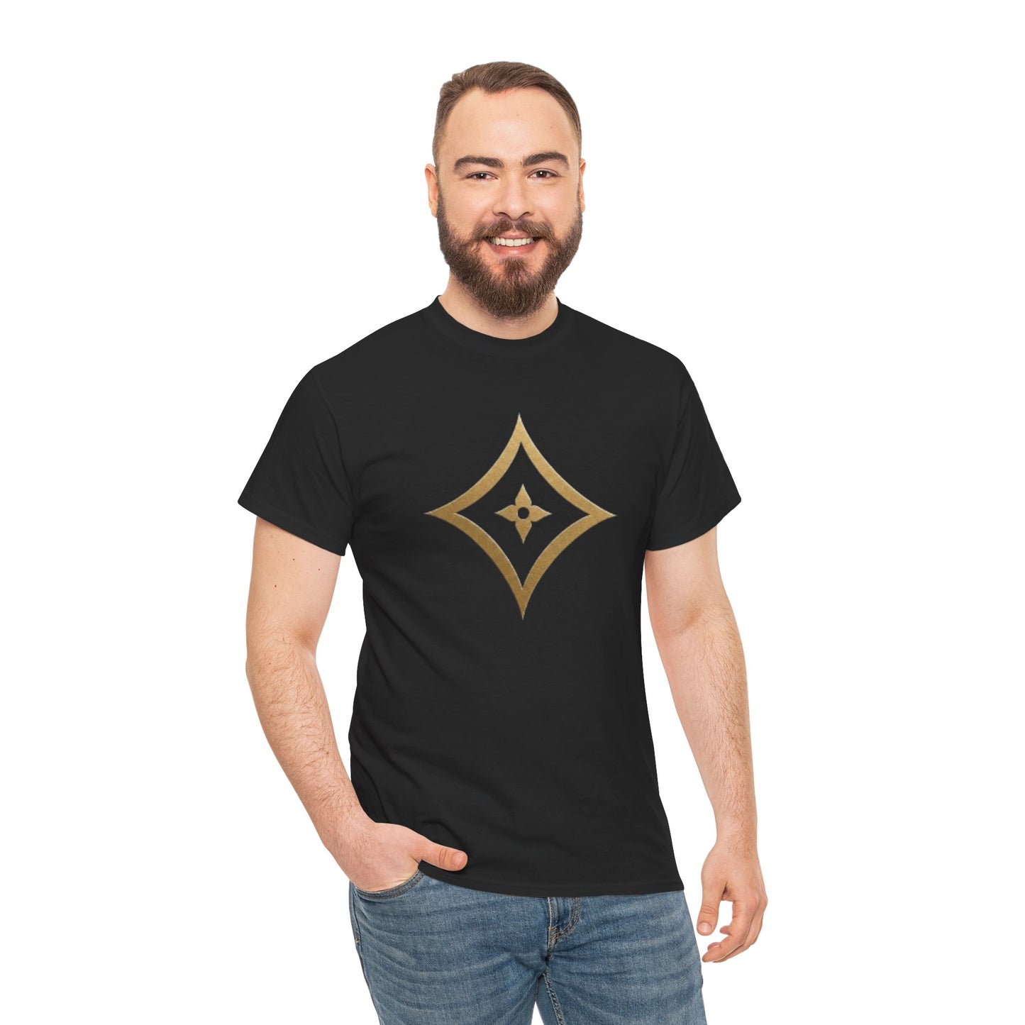 Monogram Gold PP Tee — Elegant Personalized Initials T-Shirt