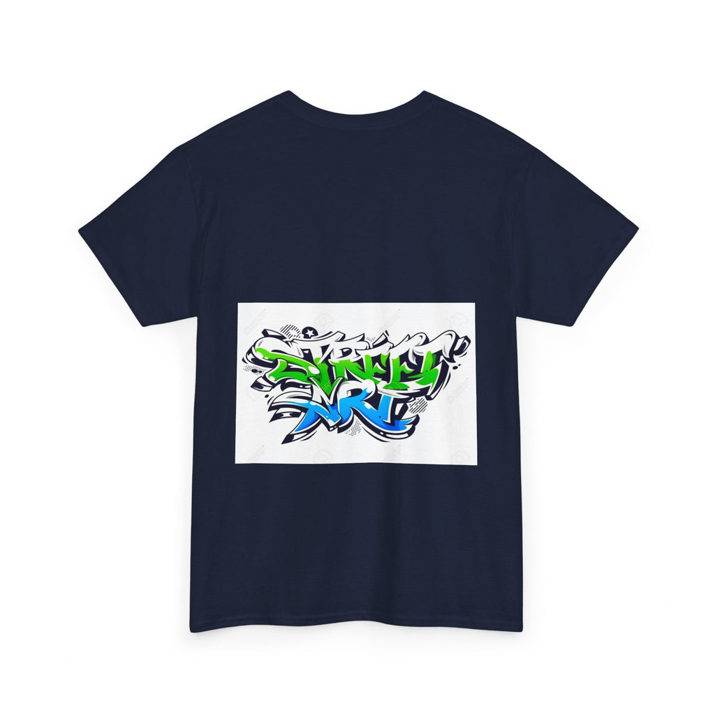 Graffiti Street Art Tee — Bold Neon 'Street Art' Back Print