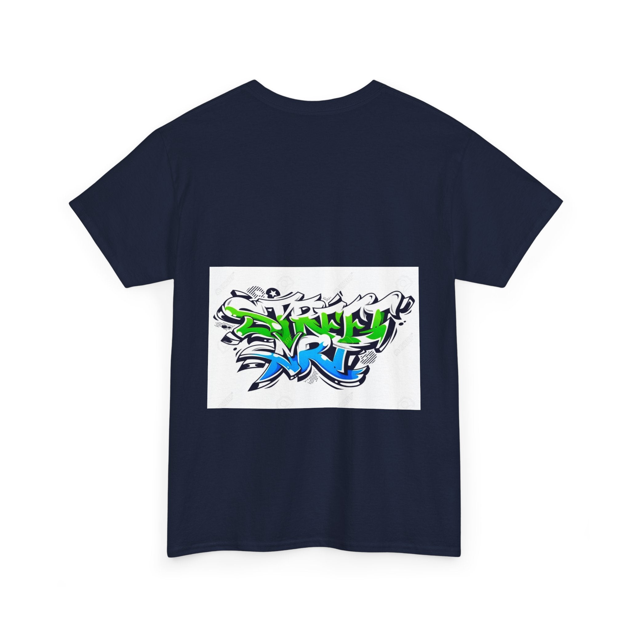 Graffiti Street Art Tee — Bold Neon 'Street Art' Back Print