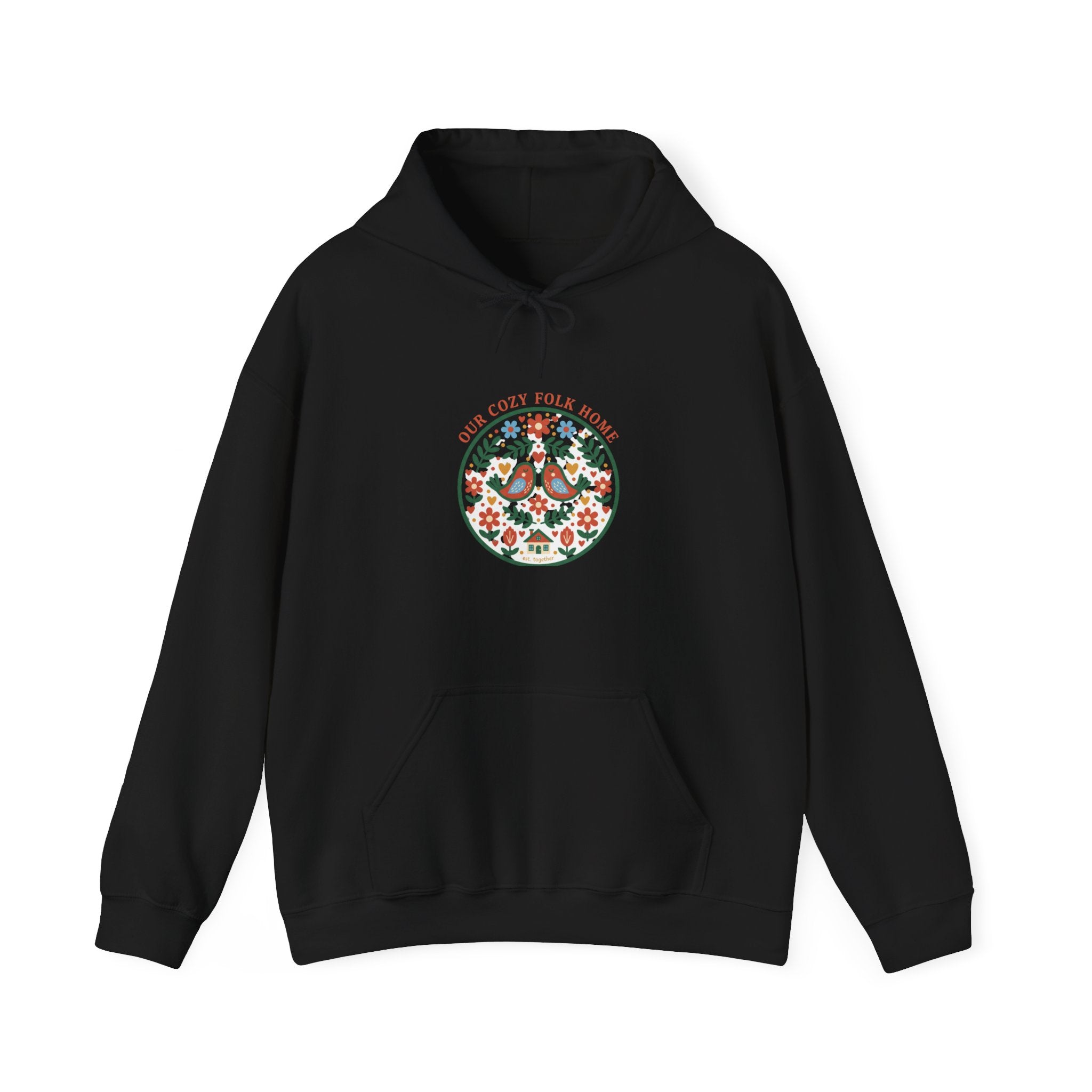 Floral Medallion Hoodie | folk art print, rustic motif