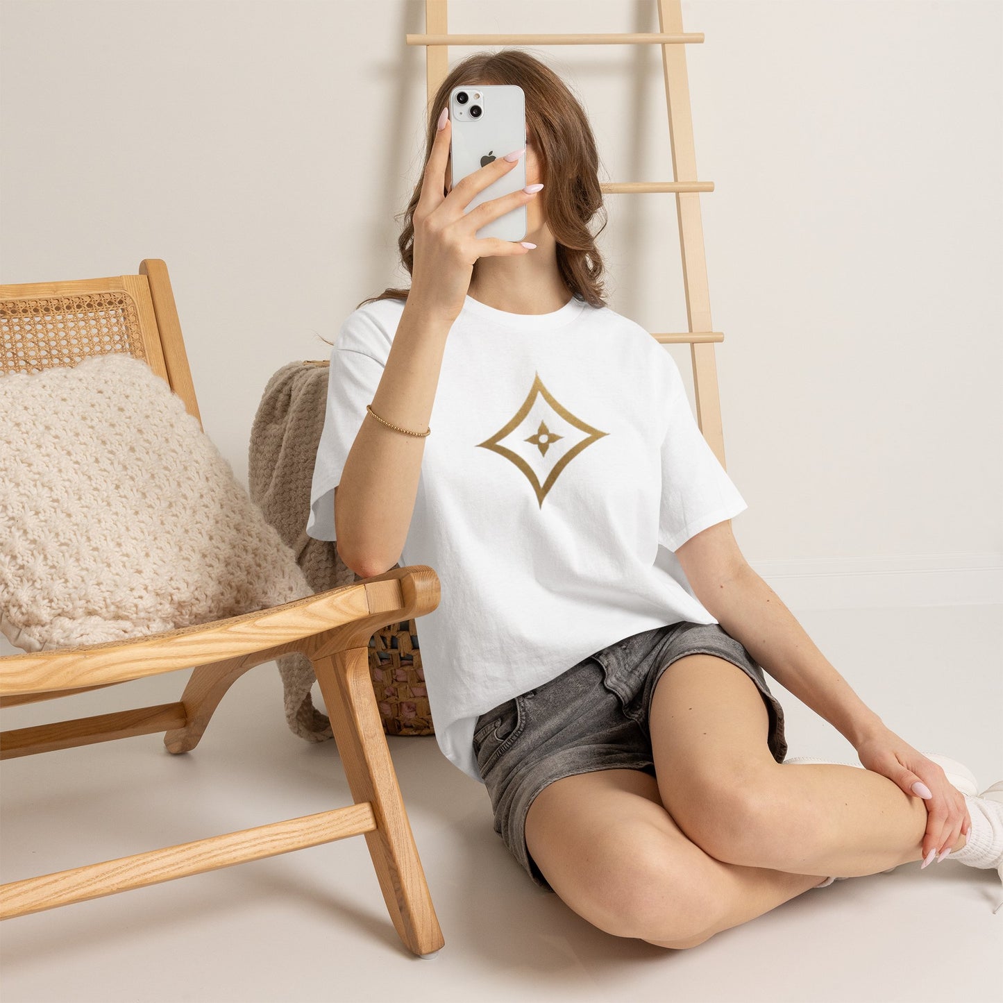 Monogram Gold PP Tee — Elegant Personalized Initials T-Shirt