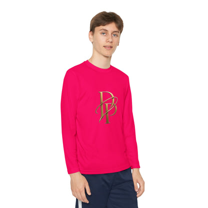 Youth Long Sleeve Tee — Elegant Gold Monogram DP