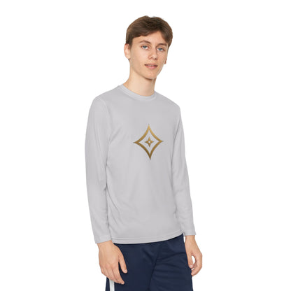 Youth Long Sleeve Tee — Elegant Gold Monogram DP