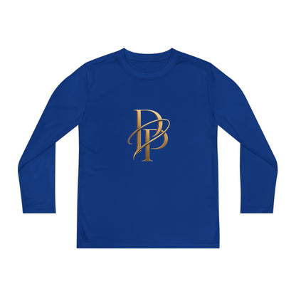 Youth Long Sleeve Tee — Elegant Gold Monogram DP