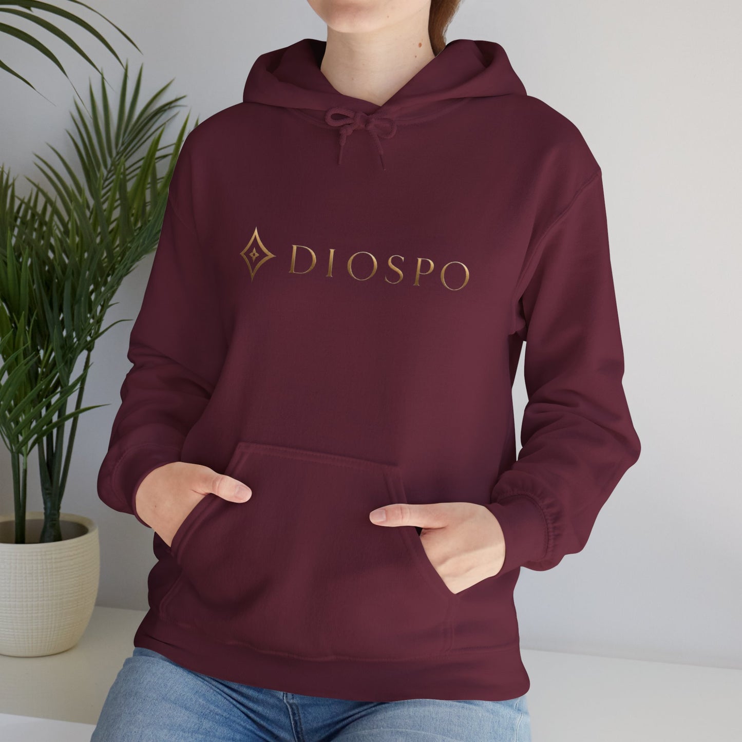 Diopso Logo Hoodie — Minimalist Luxury White Pullover