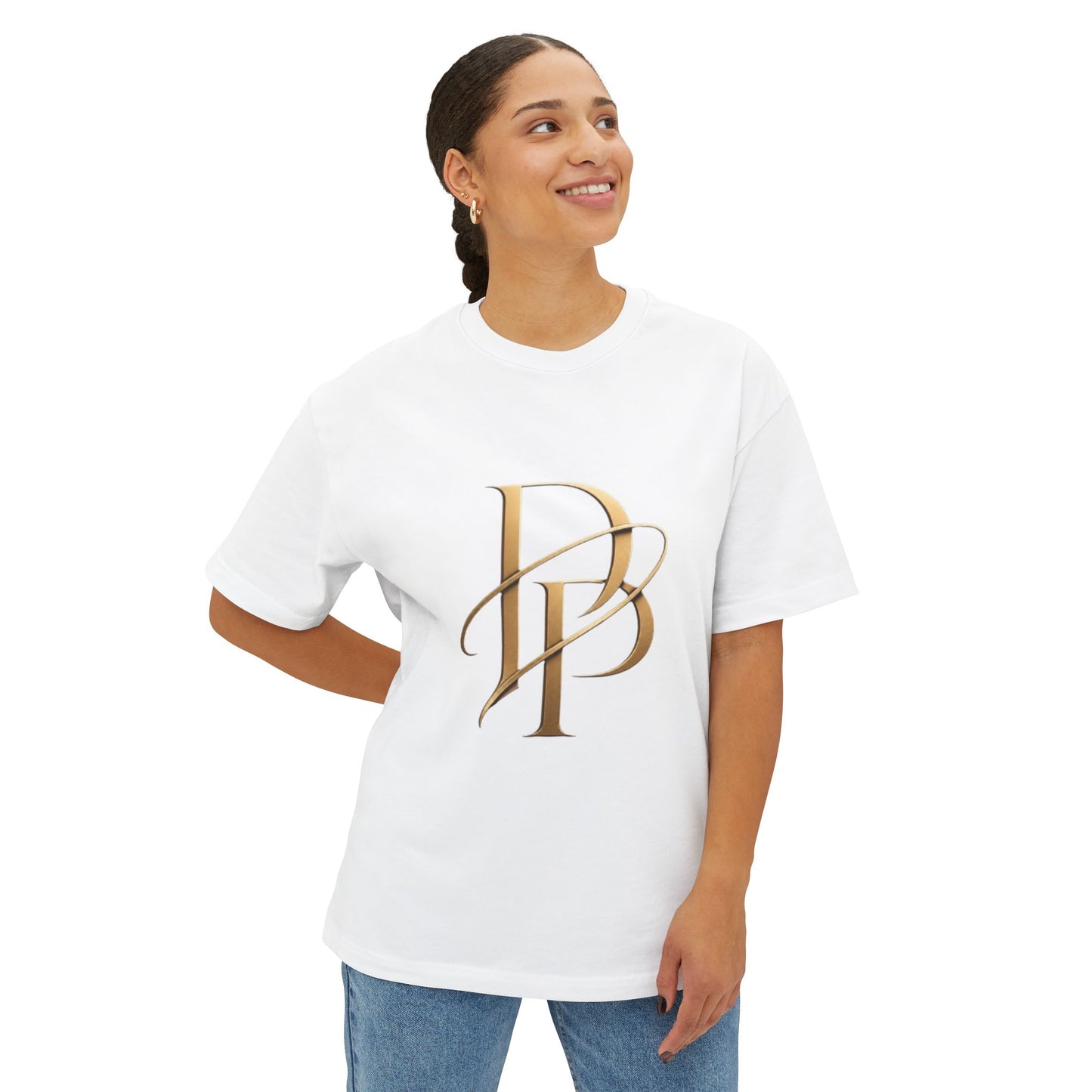 Monogram PB Gold Script Tee