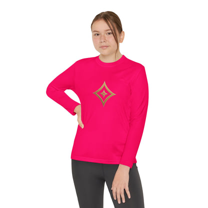 Youth Long Sleeve Tee — Elegant Gold Monogram DP