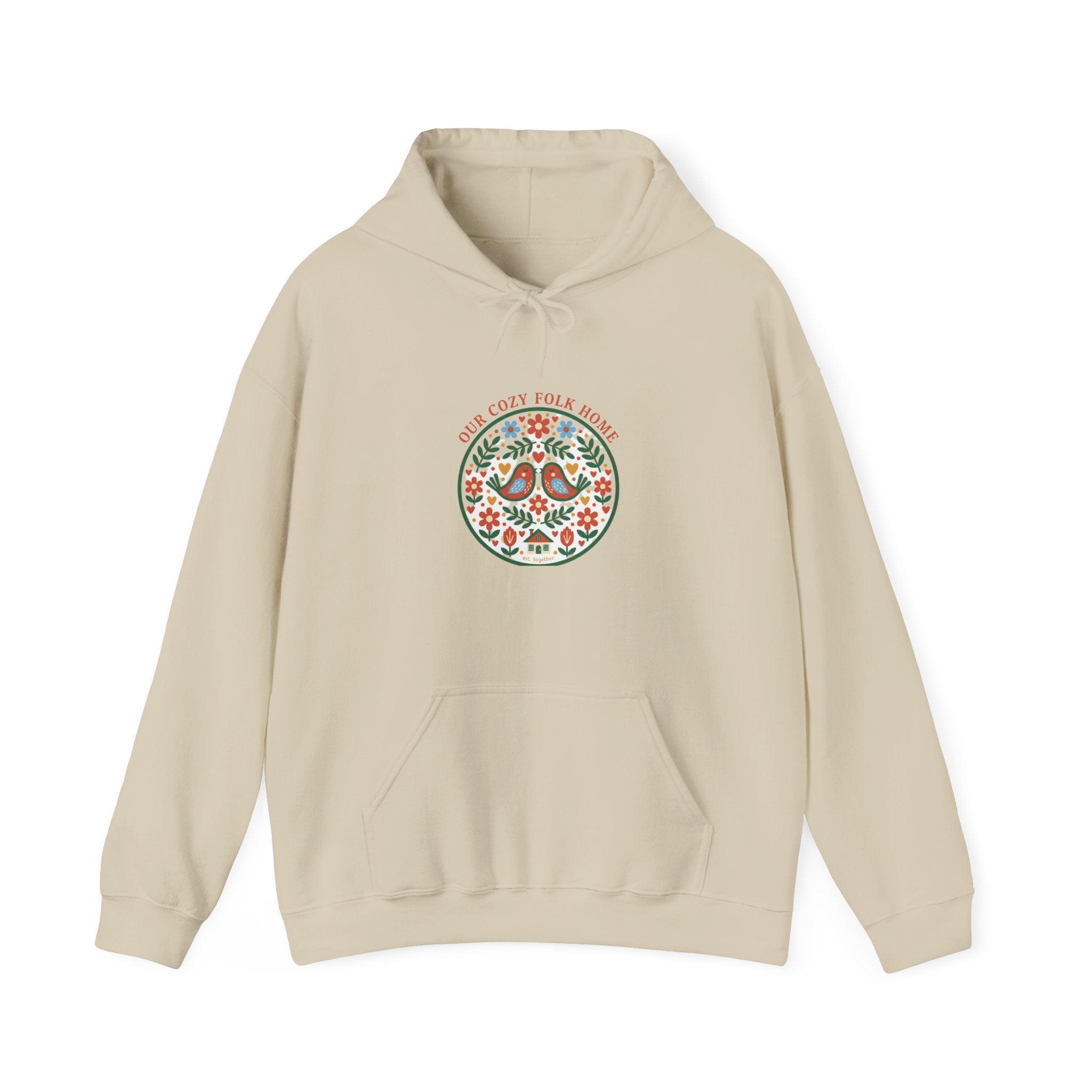 Floral Medallion Hoodie | folk art print, rustic motif