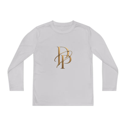 Youth Long Sleeve Tee — Elegant Gold Monogram DP