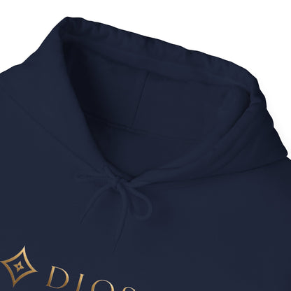 Diopso Logo Hoodie — Minimalist Luxury White Pullover