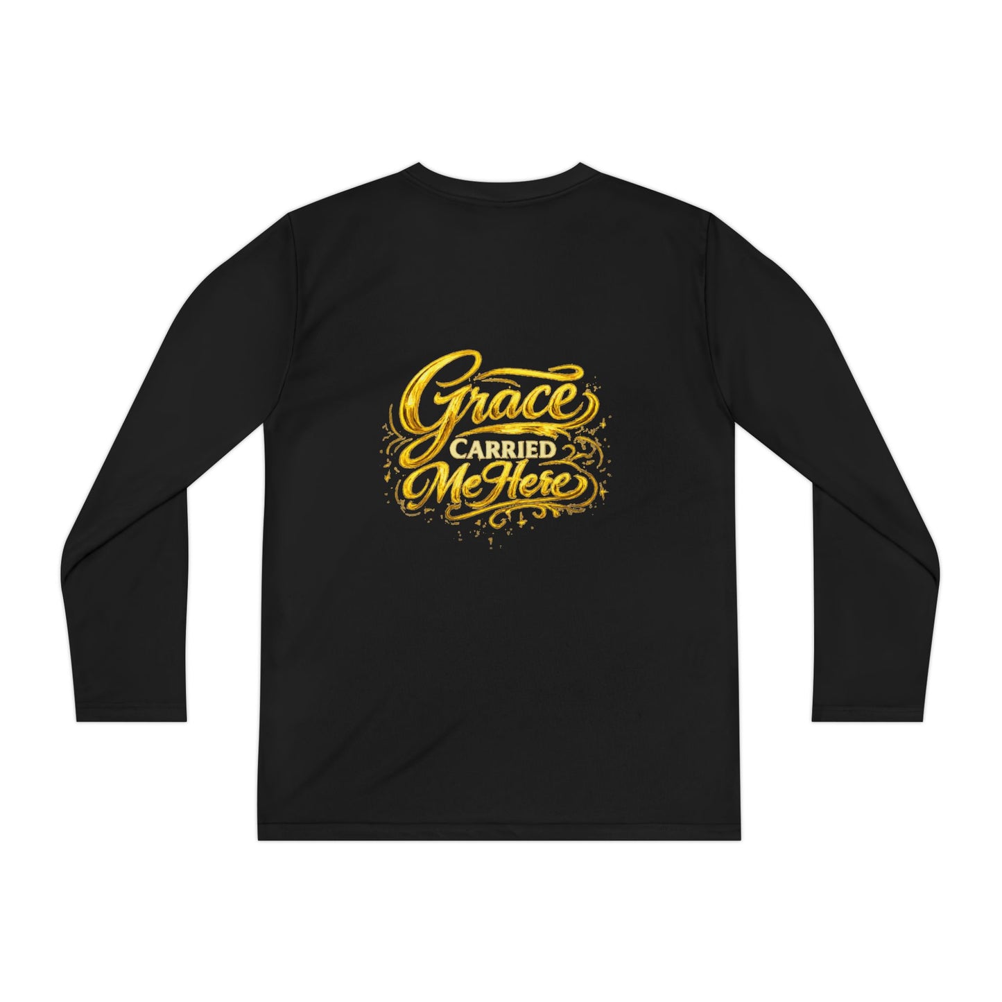 Diospo Youth Long Sleeve Tee — Elegant Gold Monogram DP Design