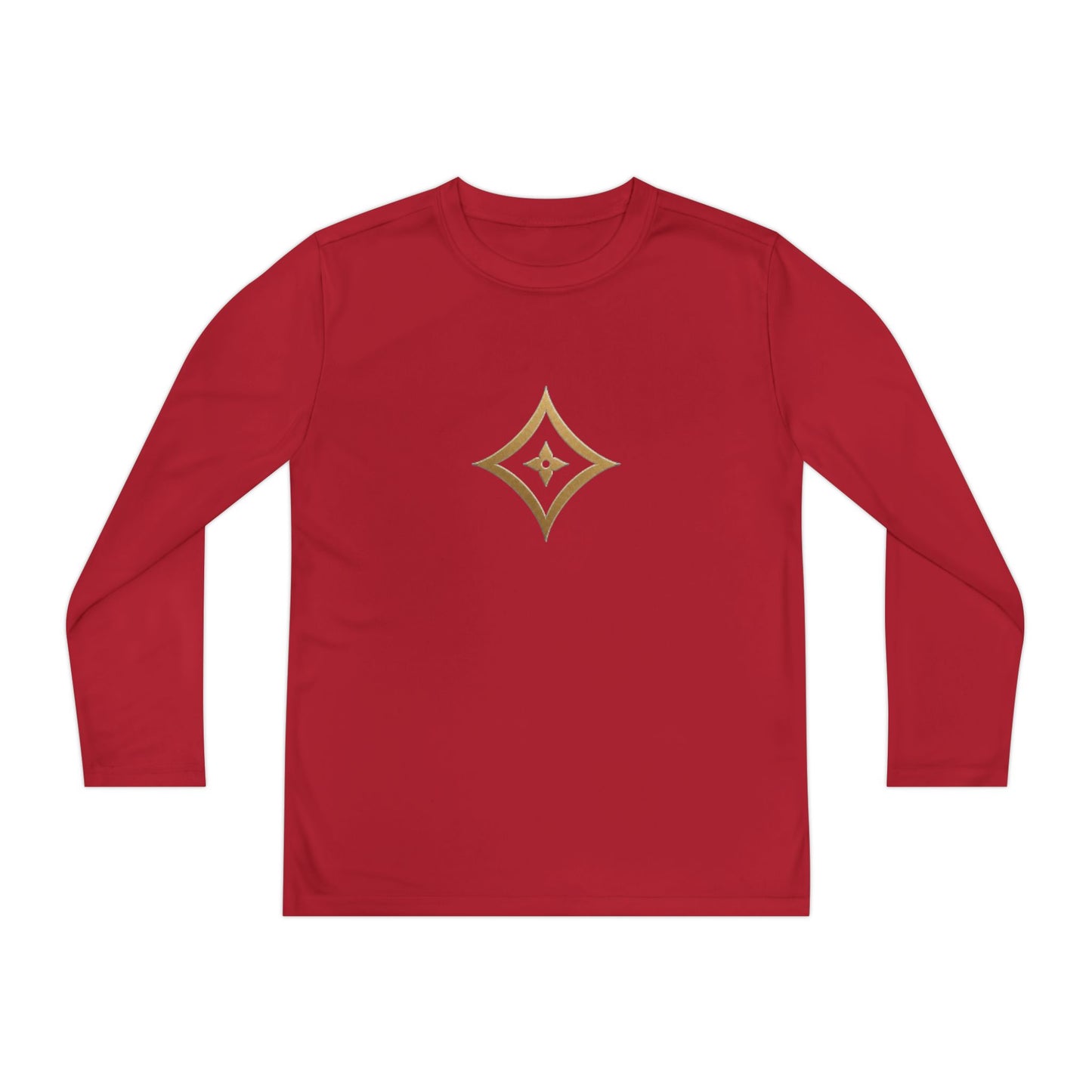 Youth Long Sleeve Tee — Elegant Gold Monogram DP