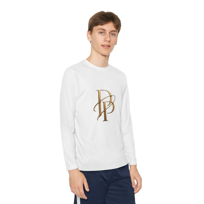 Youth Long Sleeve Tee — Elegant Gold Monogram DP