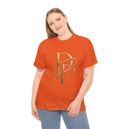 Monogram Gold PP Tee — Elegant Personalized Initials T-Shirt