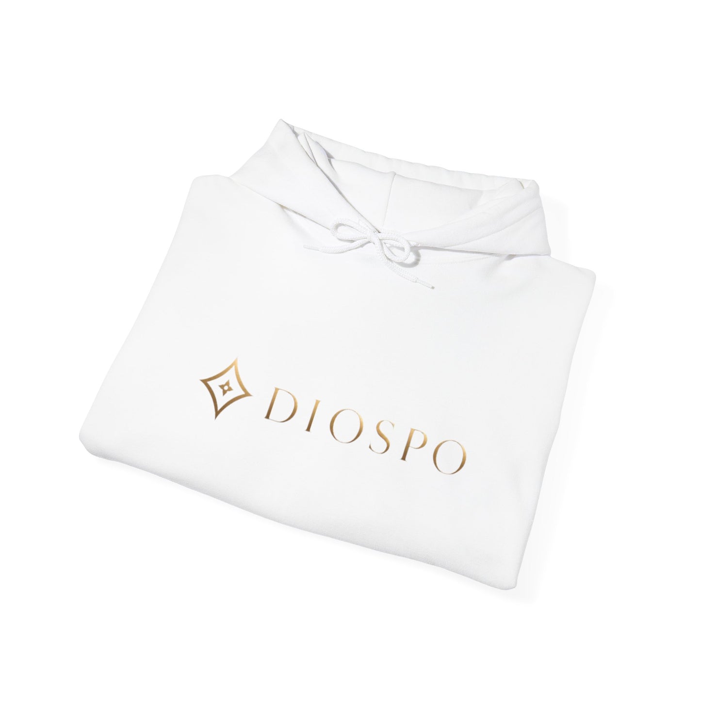 Diopso Logo Hoodie — Minimalist Luxury White Pullover