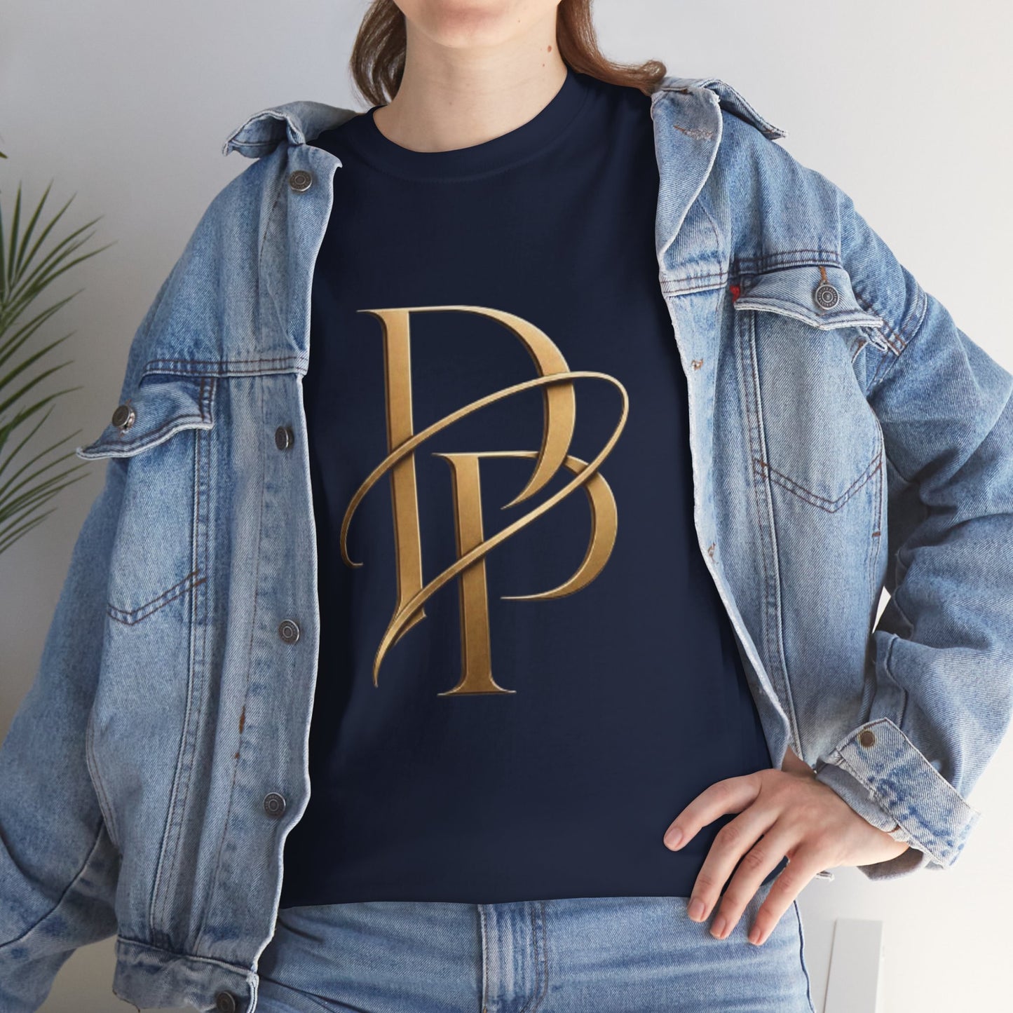 Monogram Gold PP Tee — Elegant Personalized Initials T-Shirt